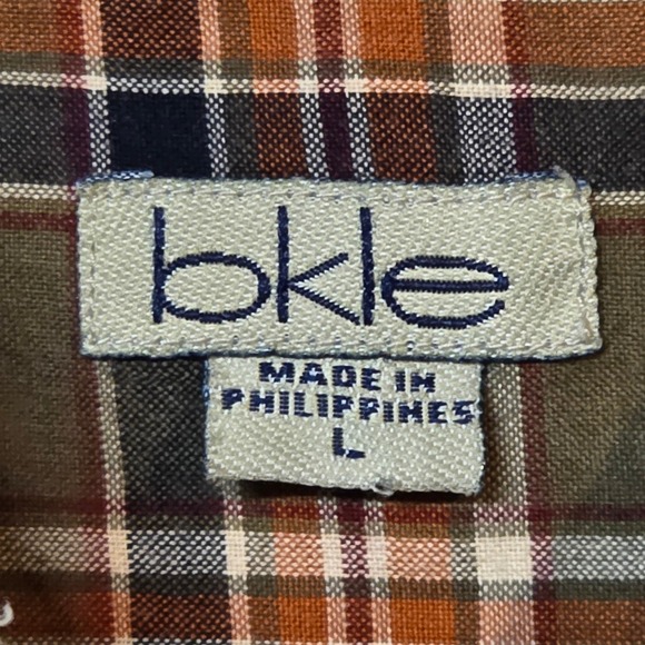 Y2K bkle Womens L Plaid Short Sleeve Button Up Shirt Casual Outdoor Streetwear - Picture 7 of 8